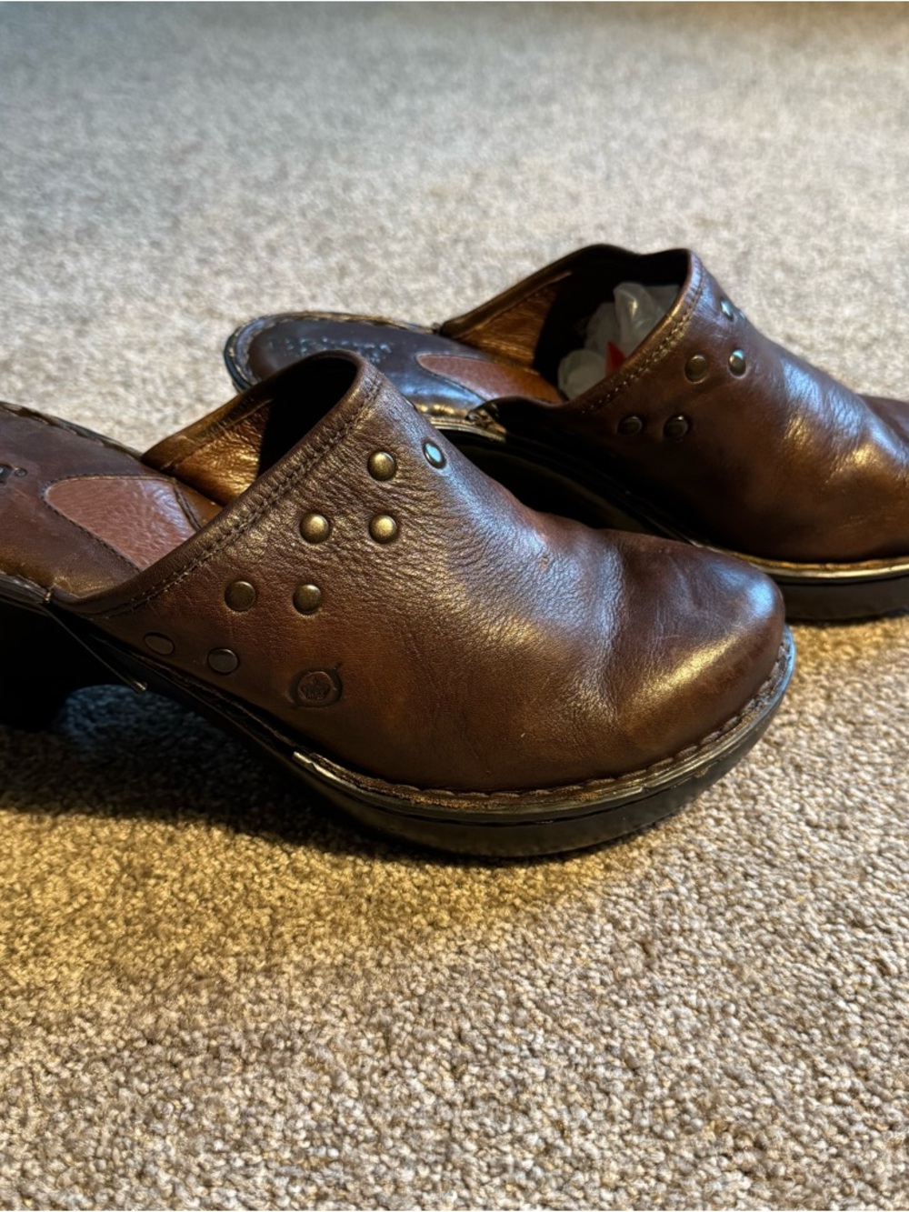 Born Clog Mule with a Heel in a Rich Brown Size 9 - Business Casual, Cottagecore - Picture 3 of 15